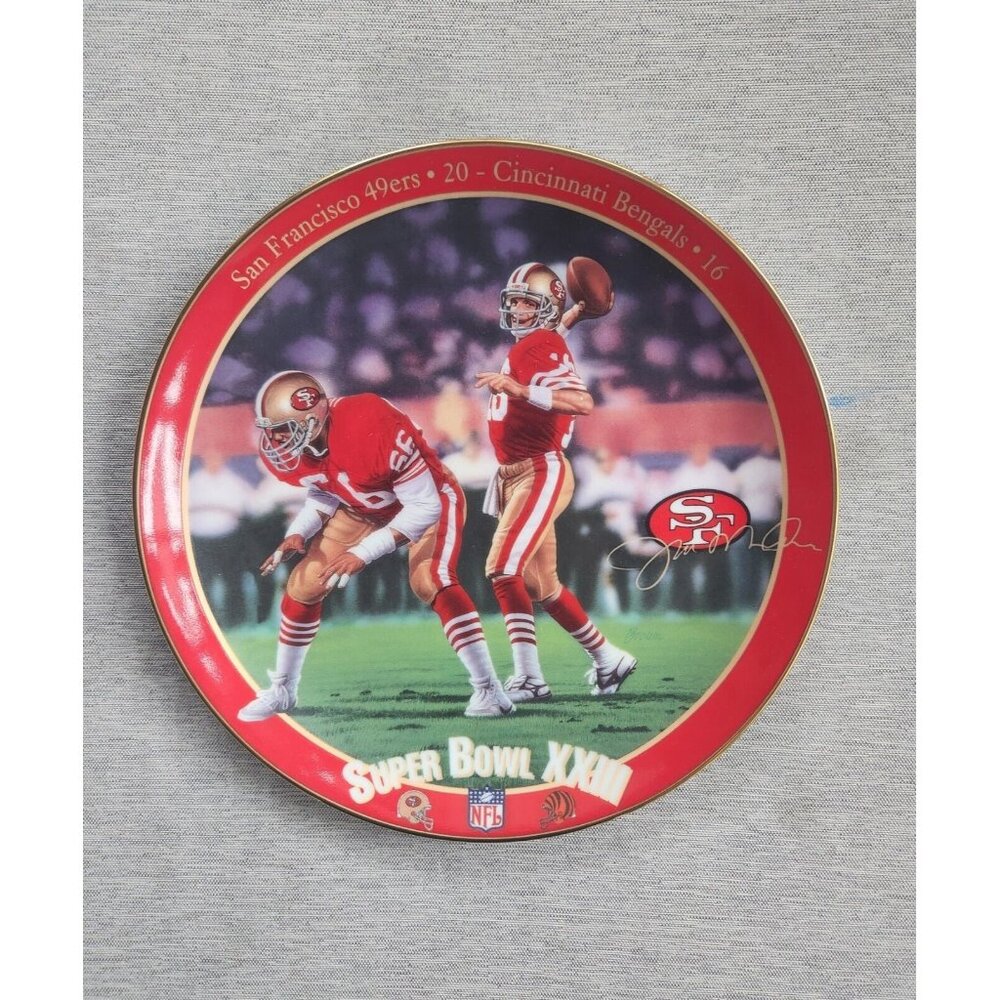 JOE MONTANA "King of Comeback" SAN FRANCISCO 49ers Bradford Exchange PLATE